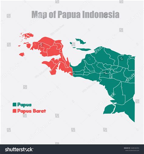 Map Of Papua Province & West Papua Province, - Royalty Free Stock ...