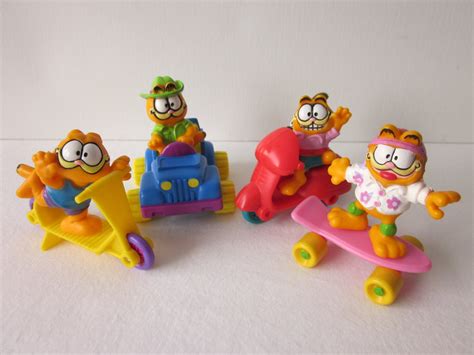 Vintage Garfield Figures Cars McDonald's Happy by NostalgiaMama