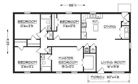 Simple House Floor Plan With Dimensions - floorplans.click