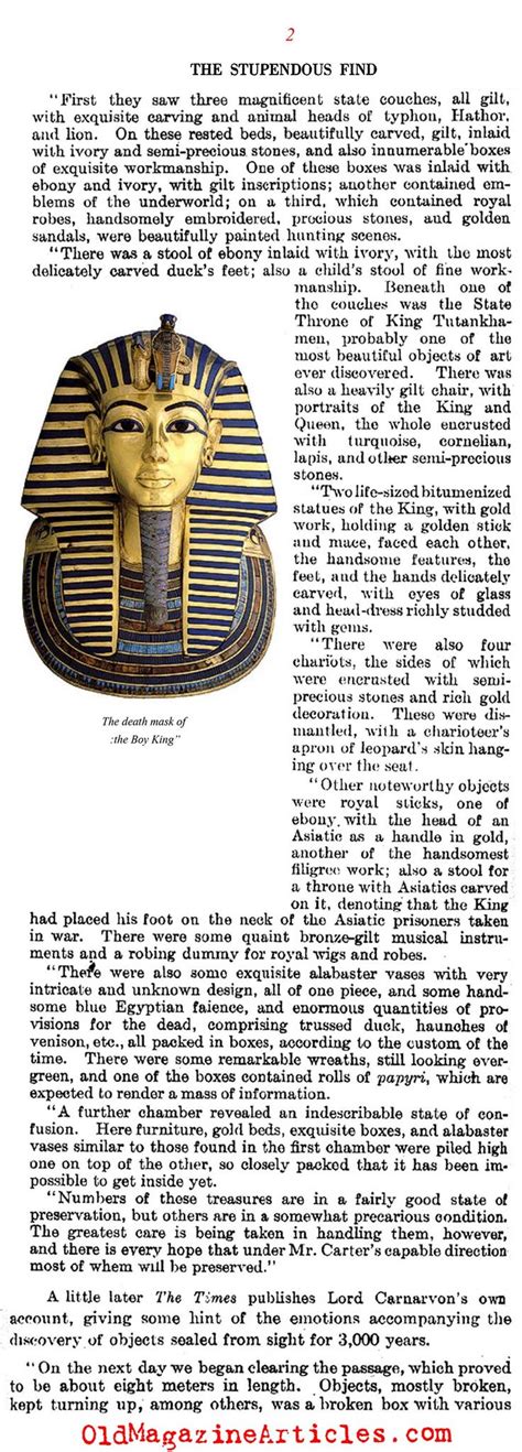 Discovered: The Tomb of King Tutankhamun (Literary Digest, 1923) | King ...