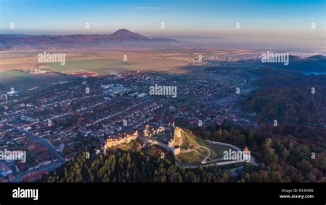 Aerial view of Rasnov Fortress Romania Stock Photo - Alamy