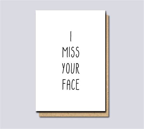 Funny Miss You Cards I Miss You Card Long Distance Card - Etsy