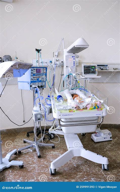 Interior of a Hospital Room with Newborn . Stock Image - Image of ...