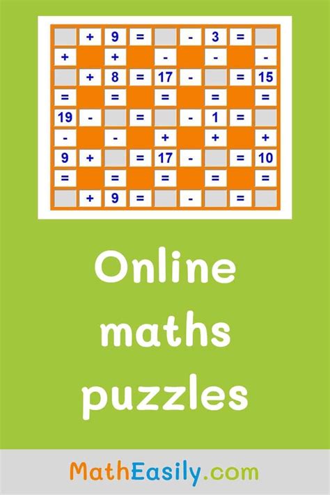 100+ Free Math Puzzles ONLINE + Printables