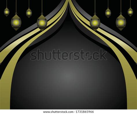 Islamic Traditional Gold Background Vector Light Stock Vector (Royalty ...