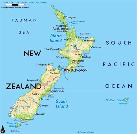 Map Of New Zealand With Cities And Towns Map Of New Zealand North | The ...