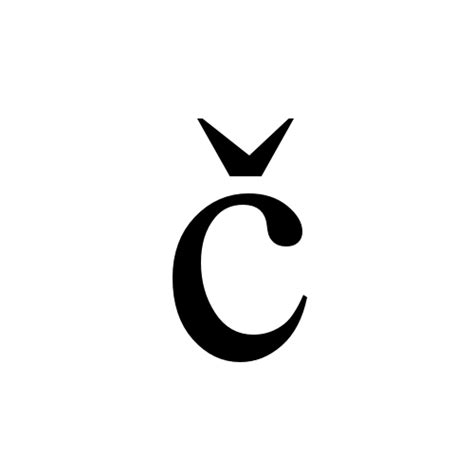 č | latin small letter c with caron | Times New Roman, Regular @ Graphemica