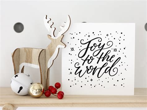 Joy to the World Calligraphy Christmas Card – Aussie Made Christmas