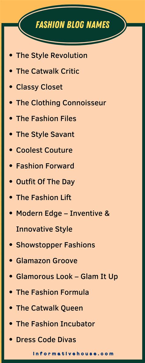 Fashion Blog Names Ideas in Green and Yellow | Stand Out with a Unique Name