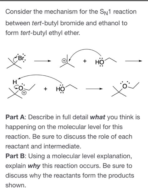 Solved Consider the mechanism for the Sn1 reaction between | Chegg.com