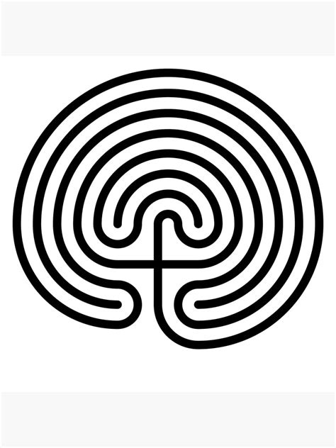 "Classic Minoan Labyrinth - black " Poster by rupertrussell | Redbubble