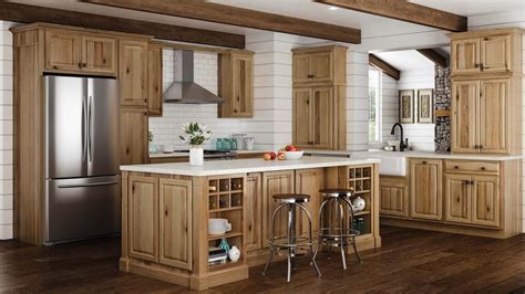 Hickory Kitchen Cabinets With Black Appliances | Wow Blog