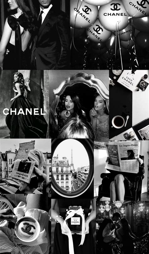 14 Black Collage Wallpapers : Chanel Black & White Collage 1 - Fab Mood ...