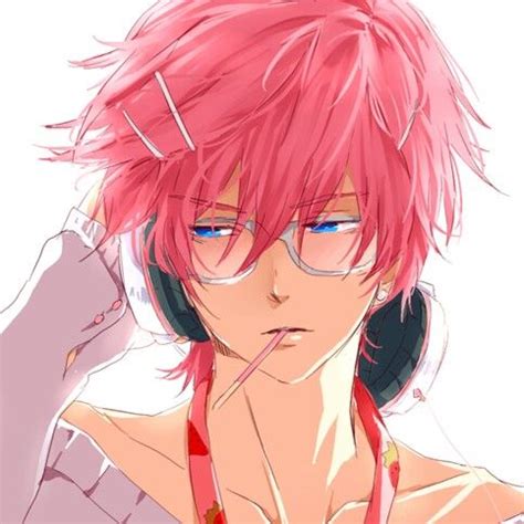 Cool Anime guy with pink hair