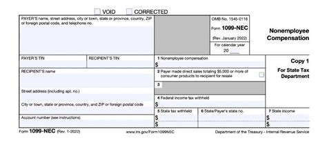 Irs 1099 Nec Form 2023 - Printable Forms Free Online