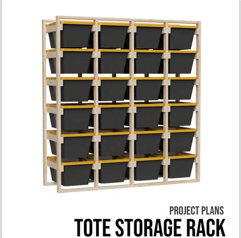 DIY 27 Gallon Tote Storage Rack plans Only - Etsy