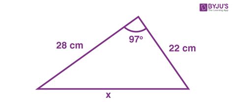 Cosine Rule (Laws of Cosine, Formula, Examples and Proof)