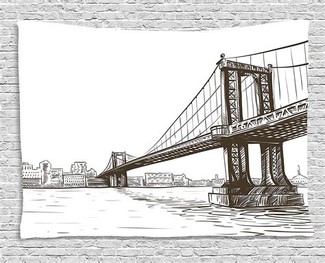 Brooklyn Bridge Line Drawing at PaintingValley.com | Explore collection ...