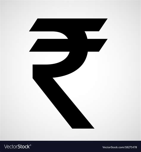 Indian rupee icon Royalty Free Vector Image - VectorStock