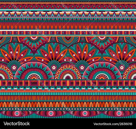 Tribal ethnic background seamless pattern Vector Image