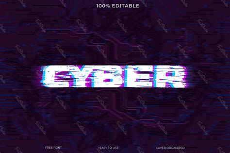 Cyber Font Style Text Effect | Photoshop PREMIUM PSD File