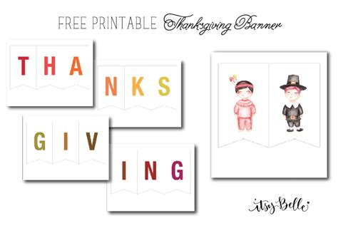 FREEBIE Printable Thanksgiving Banner - Itsy BelleItsy Belle