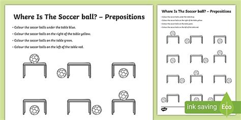 Where Is The Soccer Ball? Activity (teacher made) - Twinkl