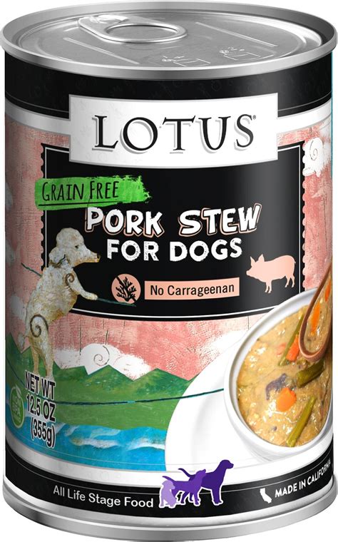 LOTUS Pork Stew Grain-Free Canned Dog Food, 12.5-oz, case of 12 - Chewy.com