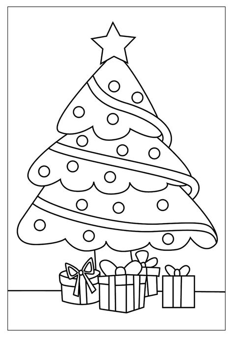 Desenhos de Árvore de Natal para Pintar e Colorir - Tudo Para Colorir