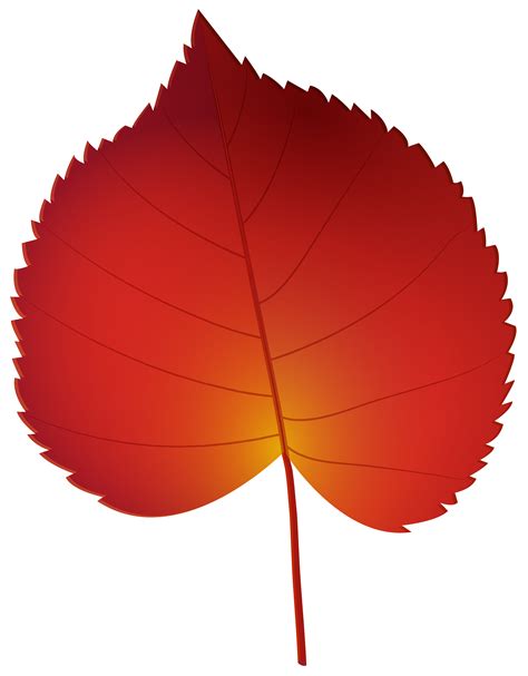 Red Autumn Leaf PNG Clip Art - Best WEB Clipart