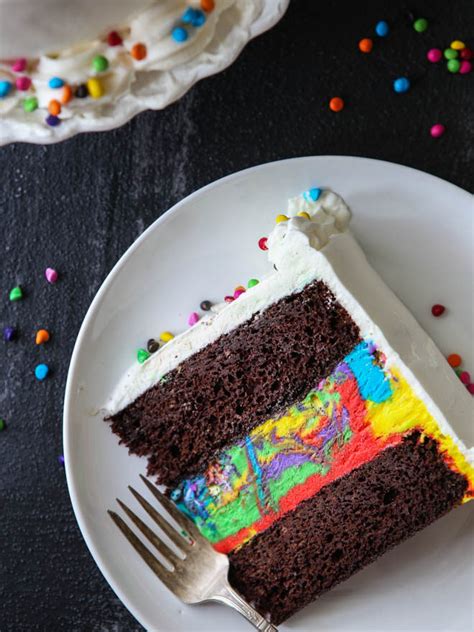 Chocolate Rainbow Ice Cream Cake - Completely Delicious