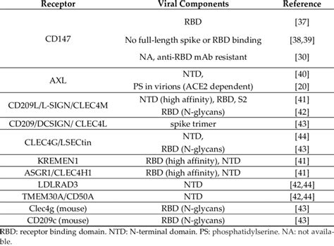 ACE2-independent alternative receptors and viral components that ...