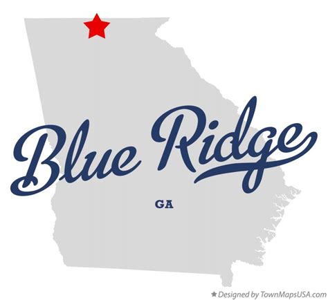 Map of Blue Ridge, GA, Georgia