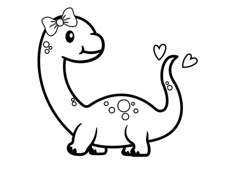 Cute Dinosaur Coloring Pages Printable & coloring book.