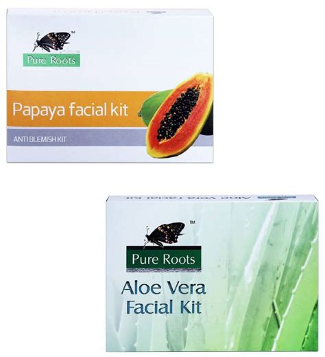 Pure Roots Papaya & Aloevera Facial Kit 300G + 300G - Price in India ...