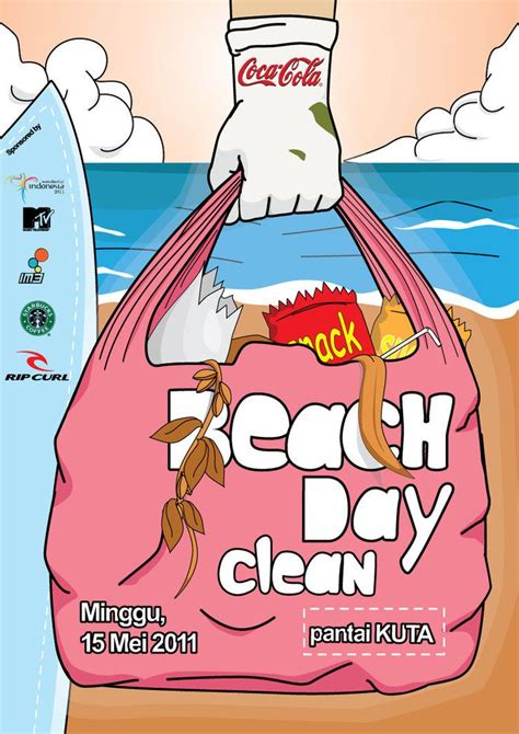 Charity poster, Beach clean up, Event poster