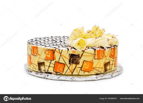 Birthday Cake Isolated White Background — Stock Photo ...