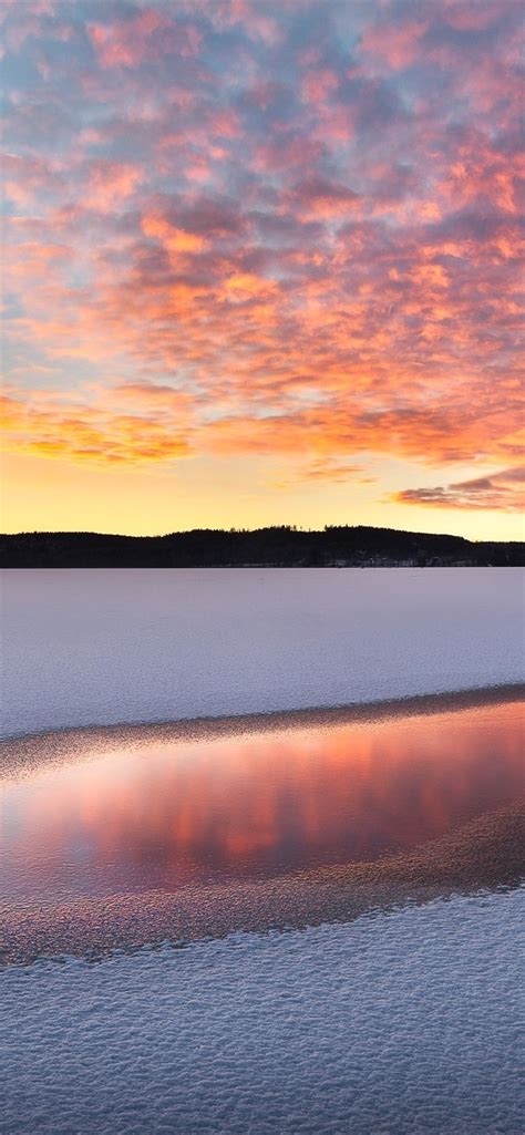 Winter Lake Sunset Wallpapers - Wallpaper Cave