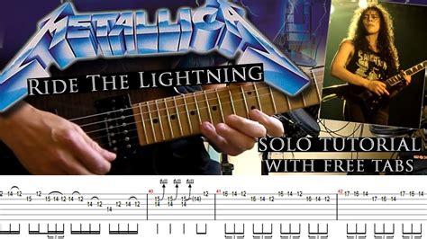 Metallica - Ride The Lightning guitar solo lesson (with tablatures and ...