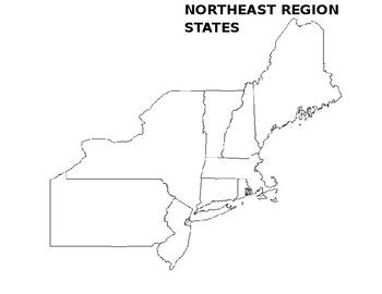 Northeast Region Map by HaleyTap | TPT