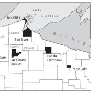 Ojibwe reservations. Map by University of Wisconsin Cartography ...