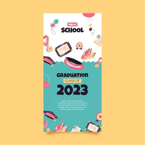 Free Vector | Vertical banner template for graduation celebration