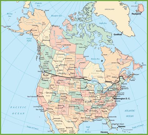 United States Map With Canada