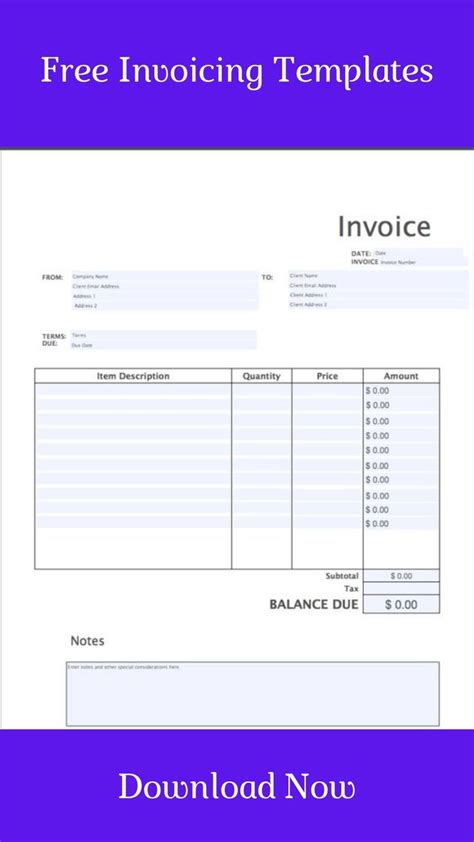 Free invoice template pdf – Artofit