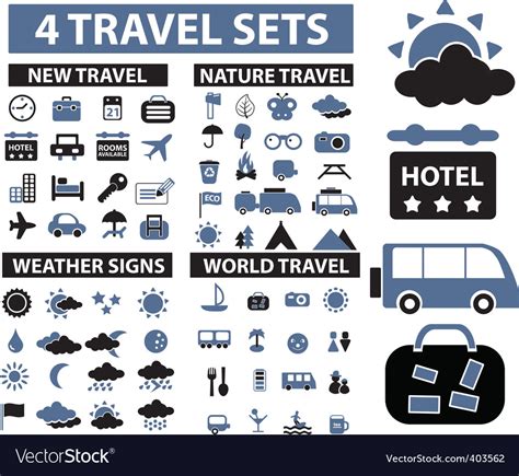 Travel signs Royalty Free Vector Image - VectorStock