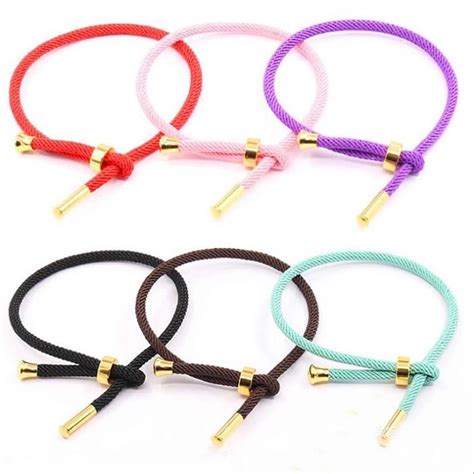 GELANG TANGAN WANITA TALI SERUT POLYESTER DENGAN STAINLESS STEEL BAHAN ...