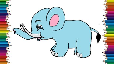 Drawing Of A Baby Elephant