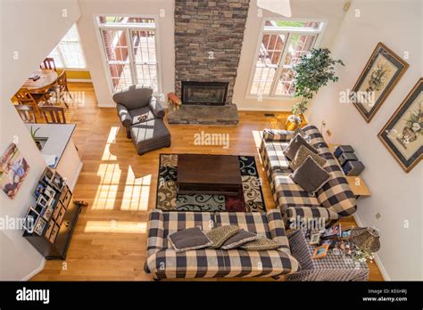 Living Room Interior of Middle Class American Home in Kentucky USA