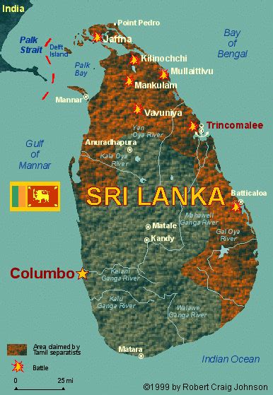 Tamil Tigers: Sri Lankan Civil War Map