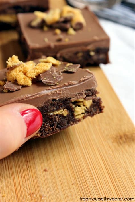 No Bake Chocolate Honeycomb Bars